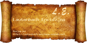 Lautenbach Enciána névjegykártya